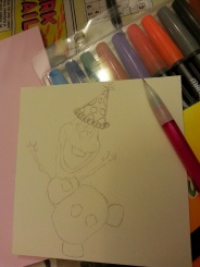 Pencil sketching of Olaf