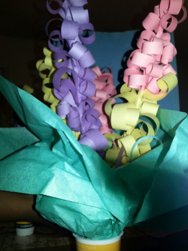 Add tissue paper like a real bouquet
